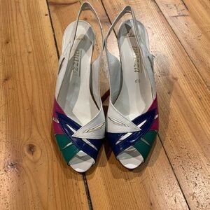 Colorful vintage Clark’s Women's Slingback Heels